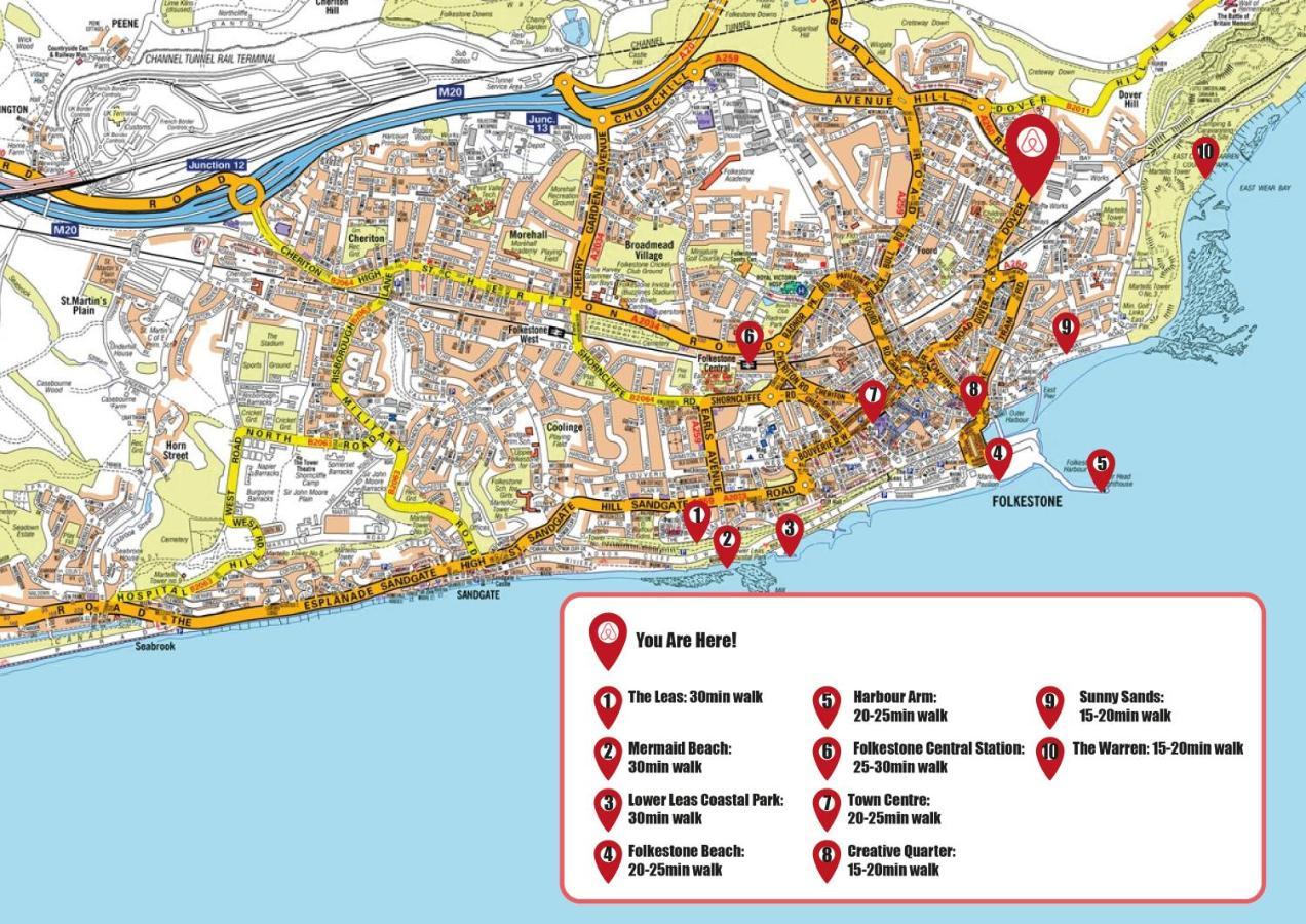 فندق Bijou Annexe, Sea View, Private Entrance & Parking - فولكستون المظهر الخارجي الصورة